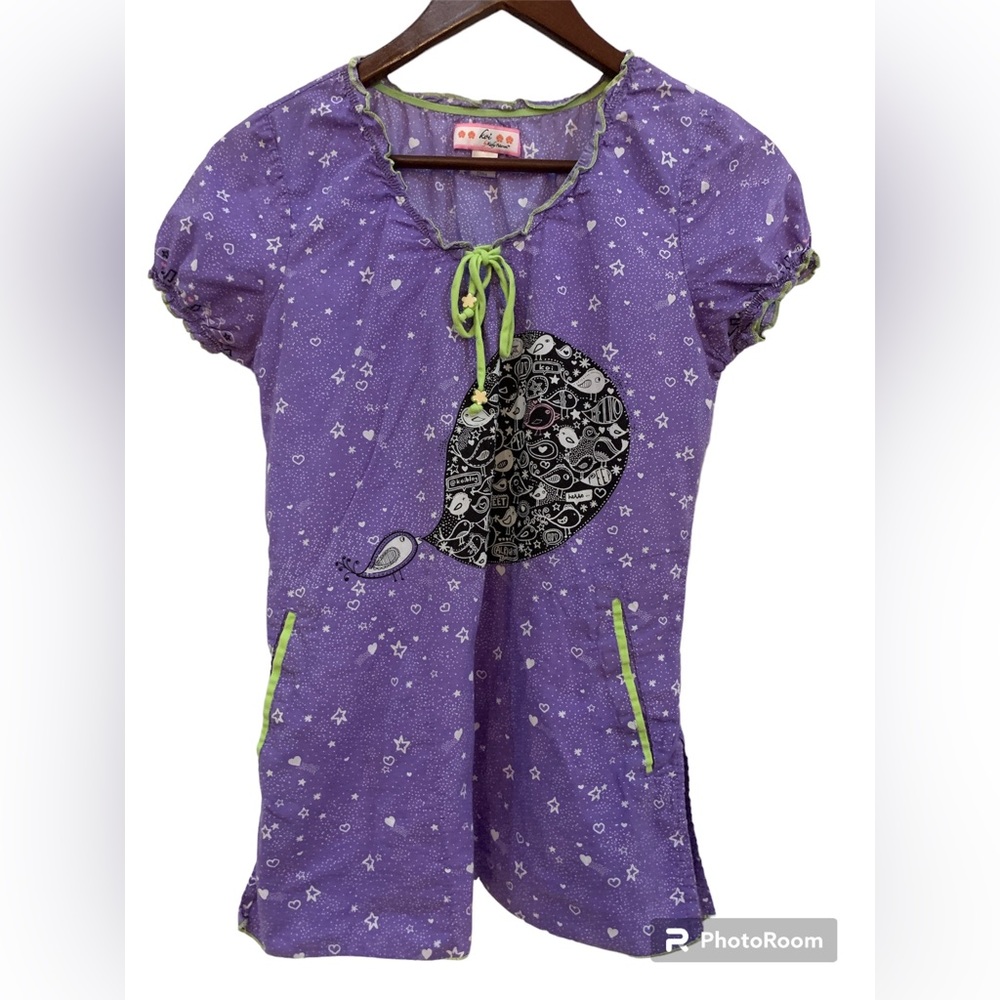 Koi Scrub top by Kathy Peterson.  XS.  Purple.  Great condition